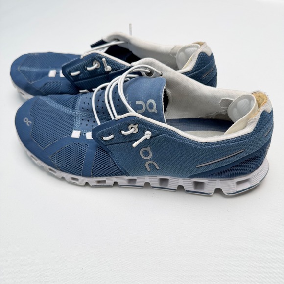 On Cloud Shoes - On Cloud 5 Running Shoes Womens 10 Denim Blue White Speed Laces Sneakers  FLAWED